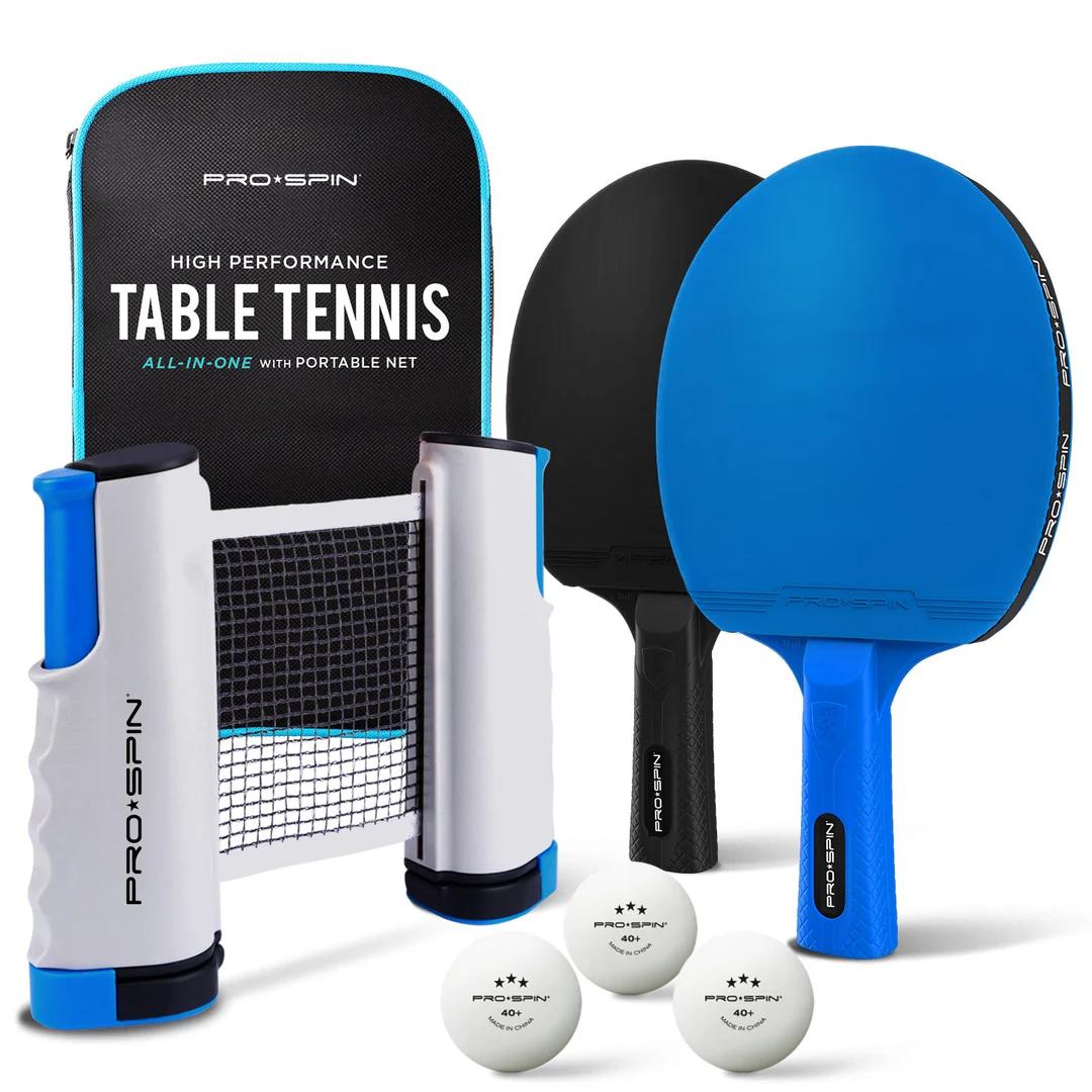 All-In-One Ping Pong Set, Ultra Comfort Paddles